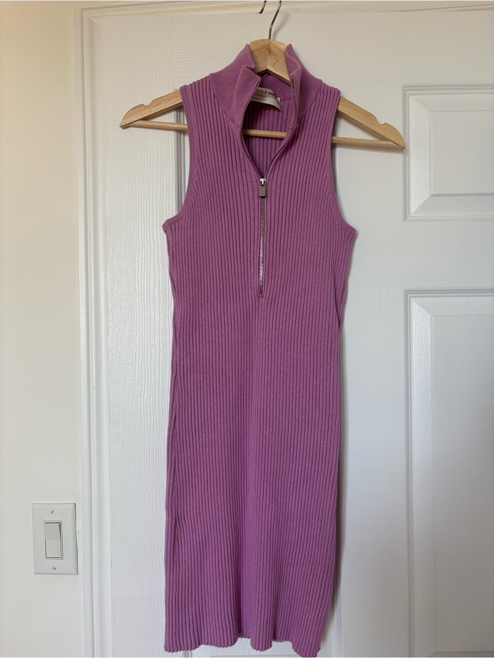 1017 ALYX 9SM zip-up ribbed knit mini dress - size S - Picture 3 of 6